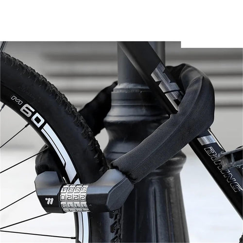1pcs Bicycle Lock Thickened Lock 4 Digit Password Anti-Theft Motorcycle Scooter Bike Lock Bike Accessories