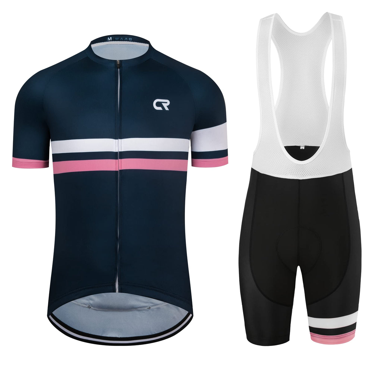 Coconut Ropamo CR Men's Cycling Jersey Set Road Bike Jersey Zipper Pocket Short Sleeves Cycling Kits Bib Shorts 3D Padded