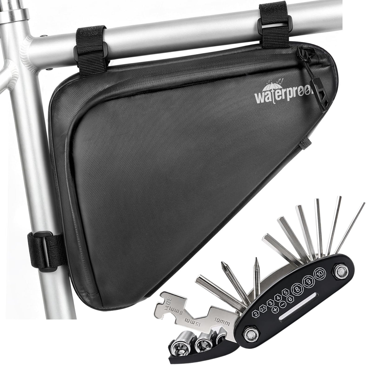 NDakter Water-Resistant Triangle Bike Frame Storage Bag
