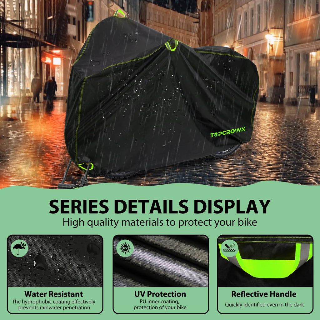 Topcrown Waterproof Outdoor Bike Cover for 1–3 Bicycles