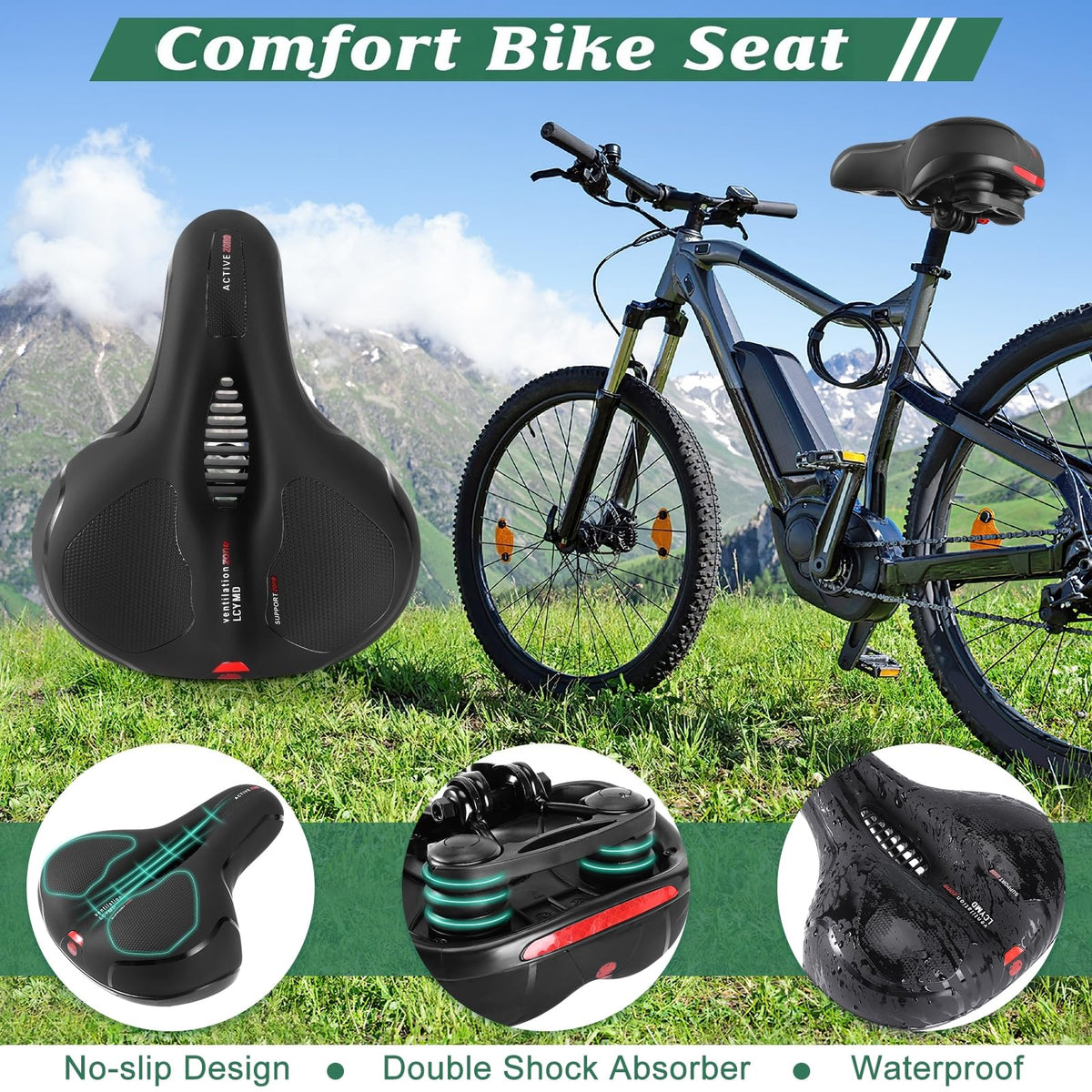 Comfortable Replacement Bicycle Seat Saddle for Men & Women