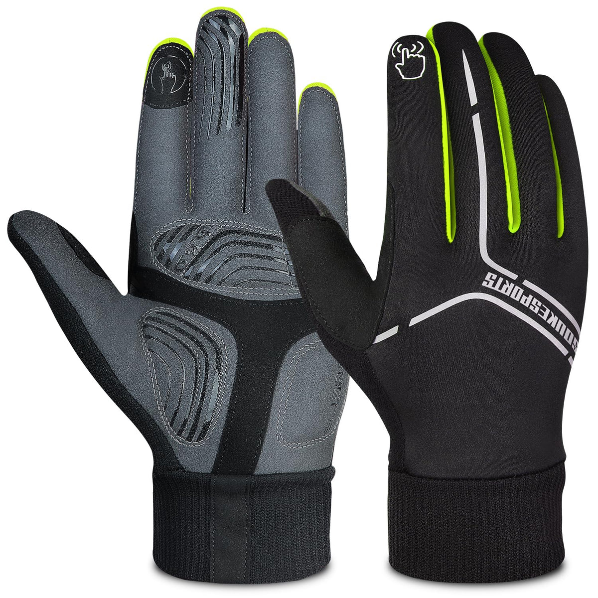 Souke Sports Winter Cycling Gloves Men Women Padded Bike Gloves Touchscreen