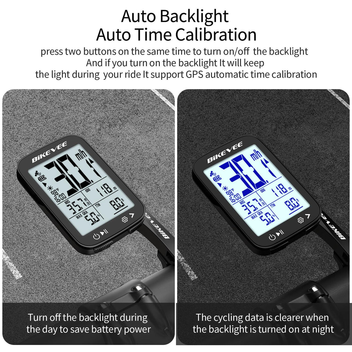 Bikevee GPS Bike Computer with 2.4" Display & IPX7 Rating