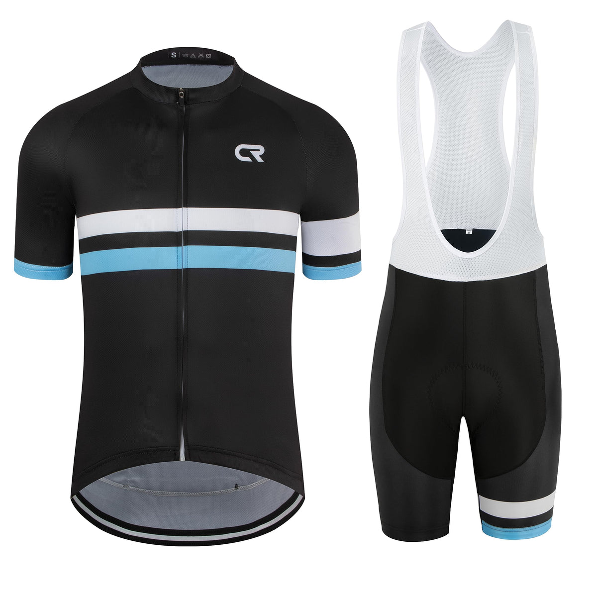 Coconut Ropamo CR Men's Cycling Jersey Set Road Bike Jersey Zipper Pocket Short Sleeves Cycling Kits Bib Shorts 3D Padded