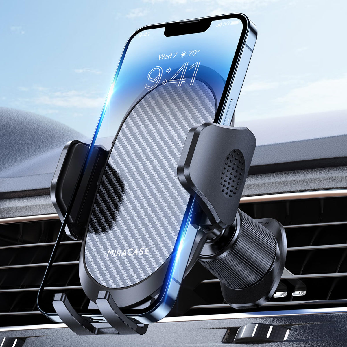 Miracase Universal Air Vent Car Phone Mount with Metal Hook