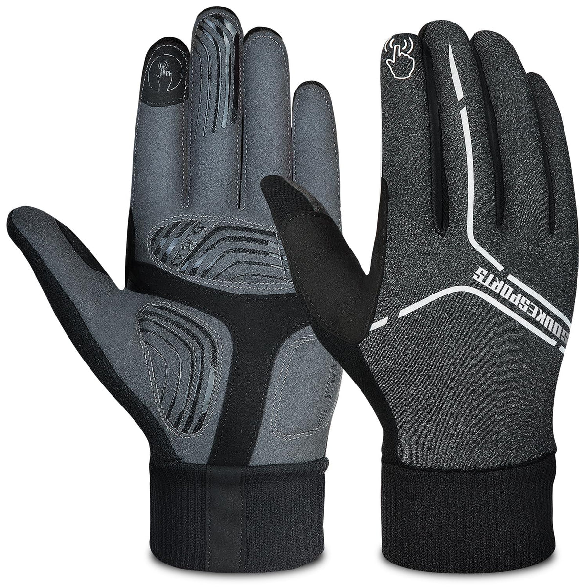 Souke Sports Winter Cycling Gloves Men Women Padded Bike Gloves Touchscreen
