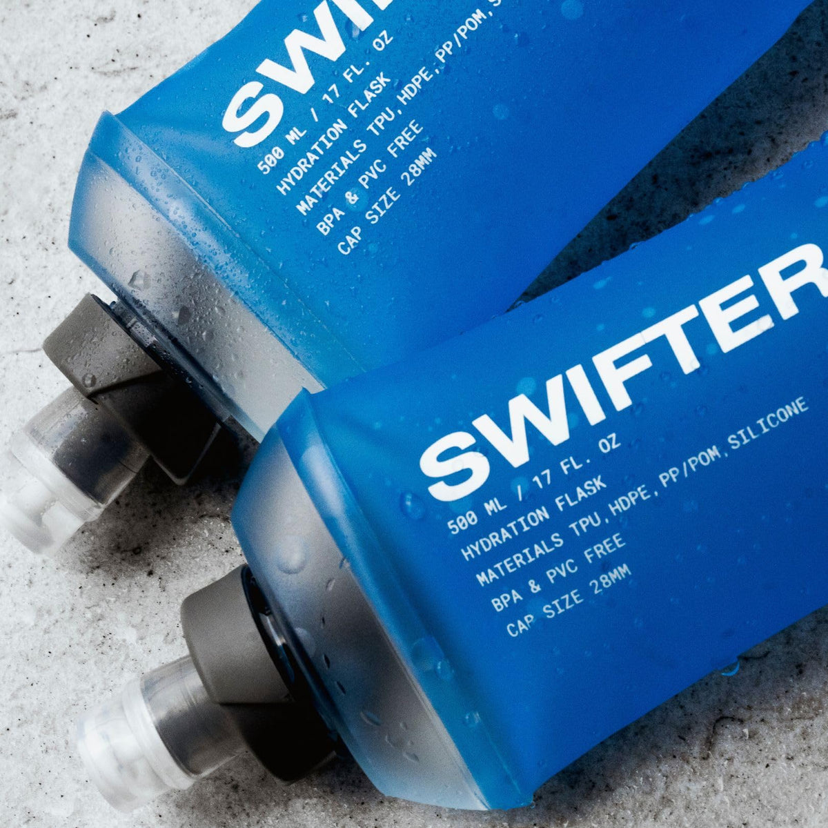 SWIFTER 2-Pack 250ml Collapsible Running Hydration Flasks