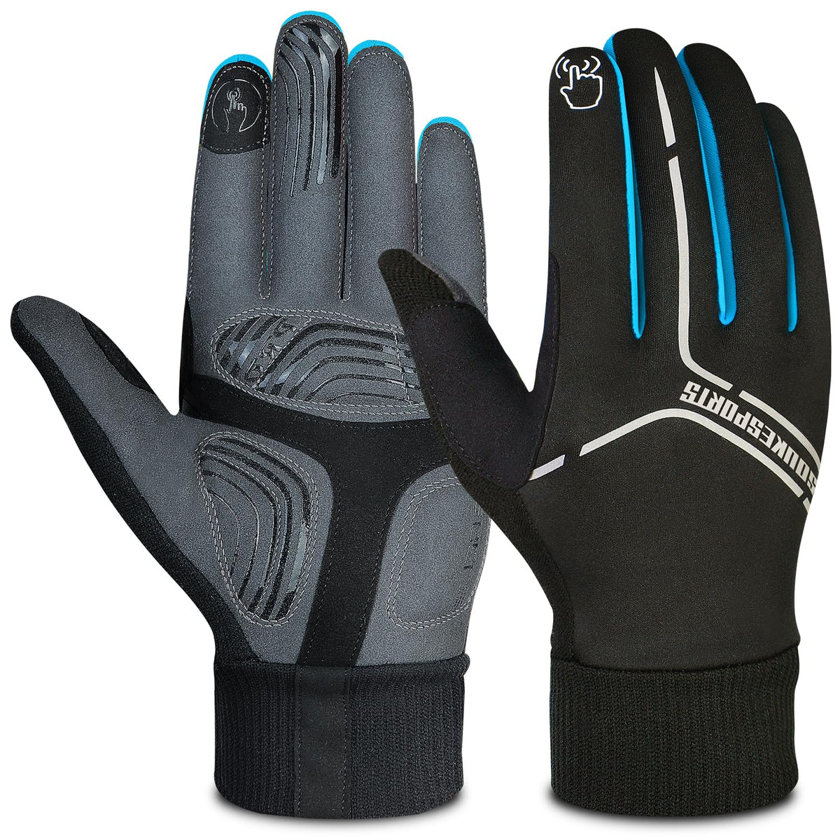 Souke Sports Winter Cycling Gloves Men Women Padded Bike Gloves Touchscreen
