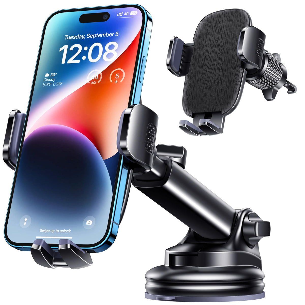 Qifutan Universal Car Phone Holder and Mount Bracket