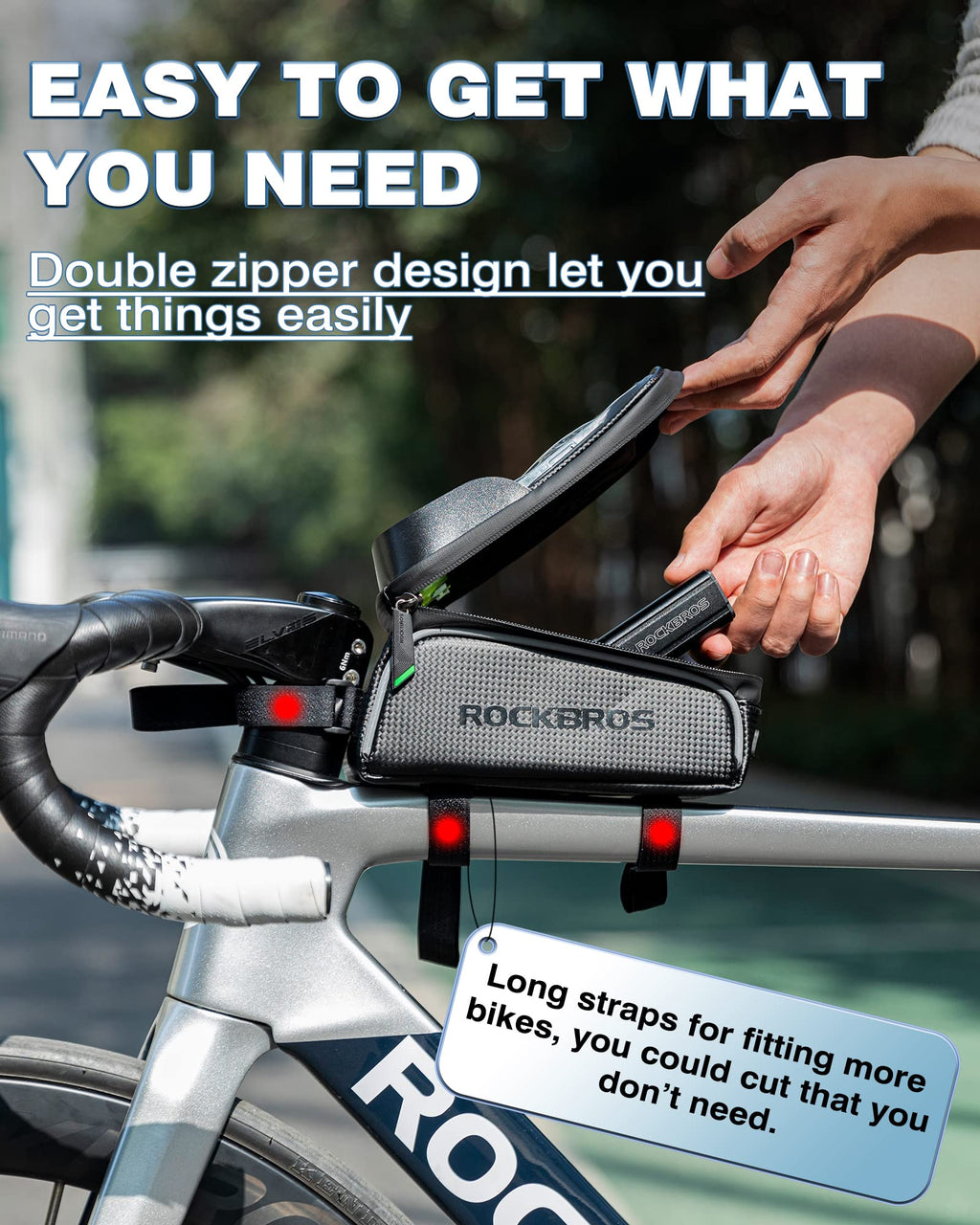 ROCKBROS Waterproof Bike Front Frame Phone Storage Bag
