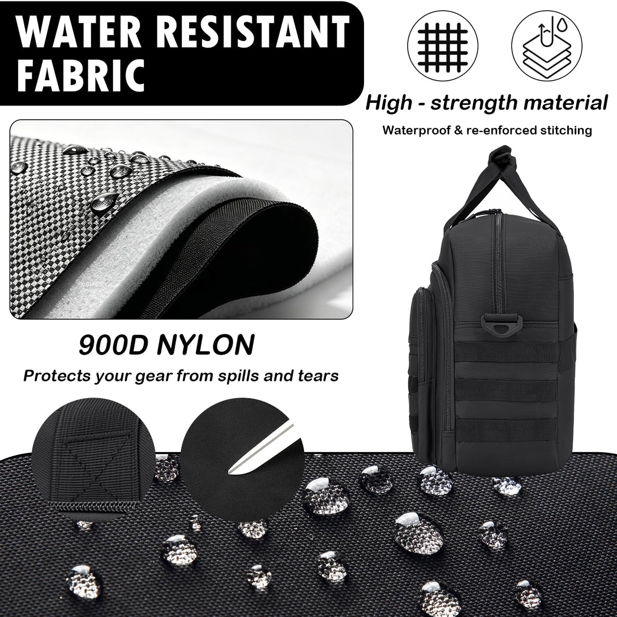 Tactical Laptop Bag for Men, 17.3 In Military Messenger Briefcase Backpack
