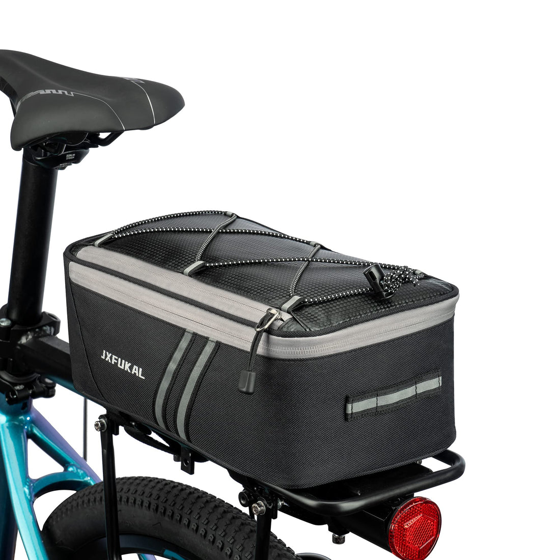 JXFUKAL Rear Bike Rack Storage Bag with Rain Cover