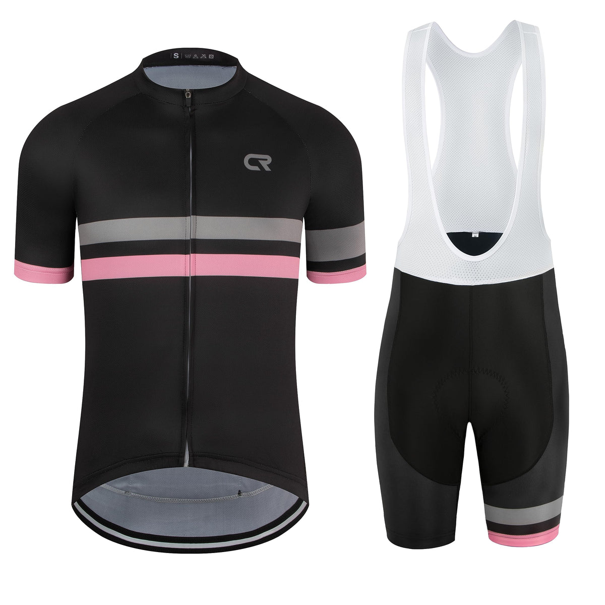 Coconut Ropamo CR Men's Cycling Jersey Set Road Bike Jersey Zipper Pocket Short Sleeves Cycling Kits Bib Shorts 3D Padded