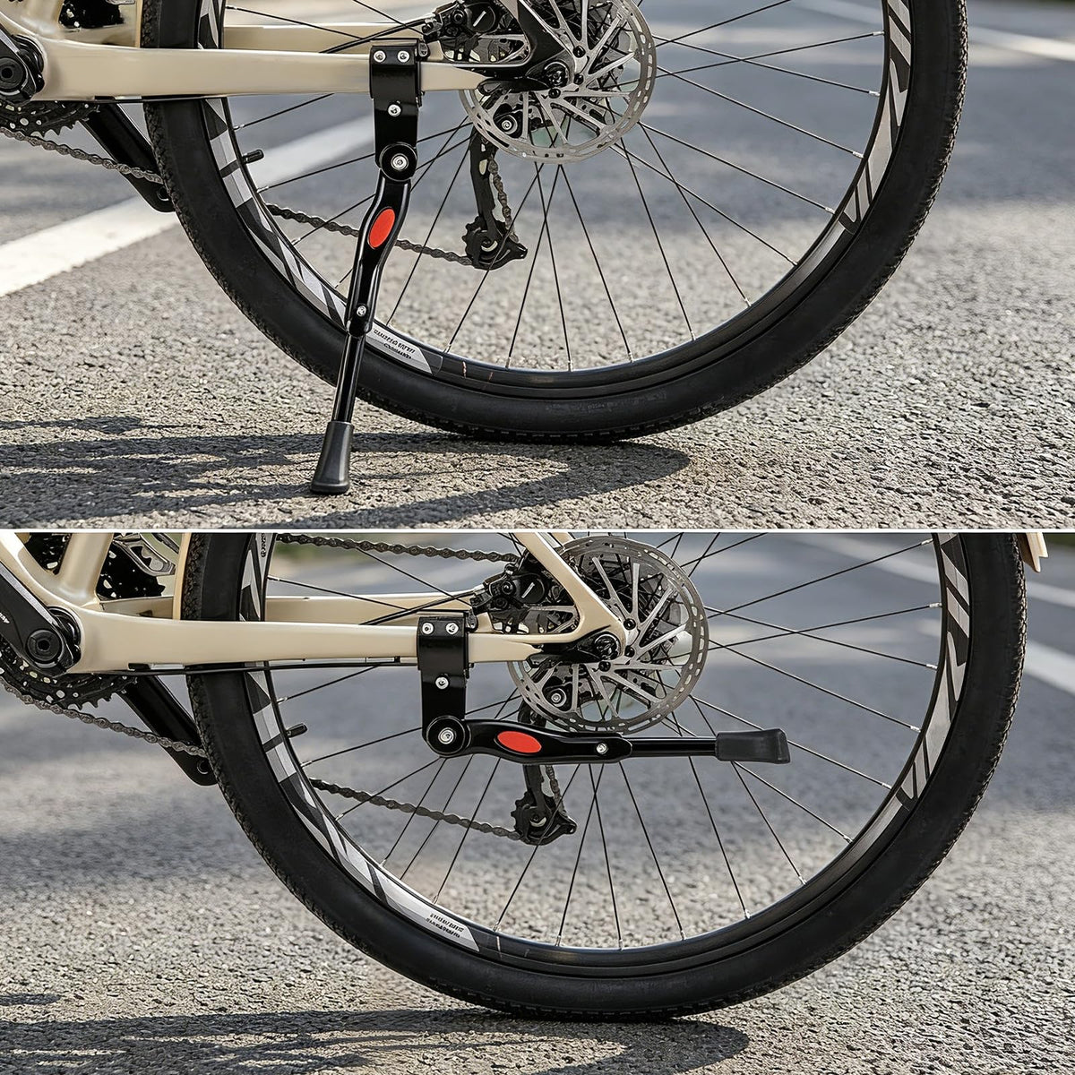 Psmriec Adjustable Aluminum Bike Kickstand for 22–28" Bikes