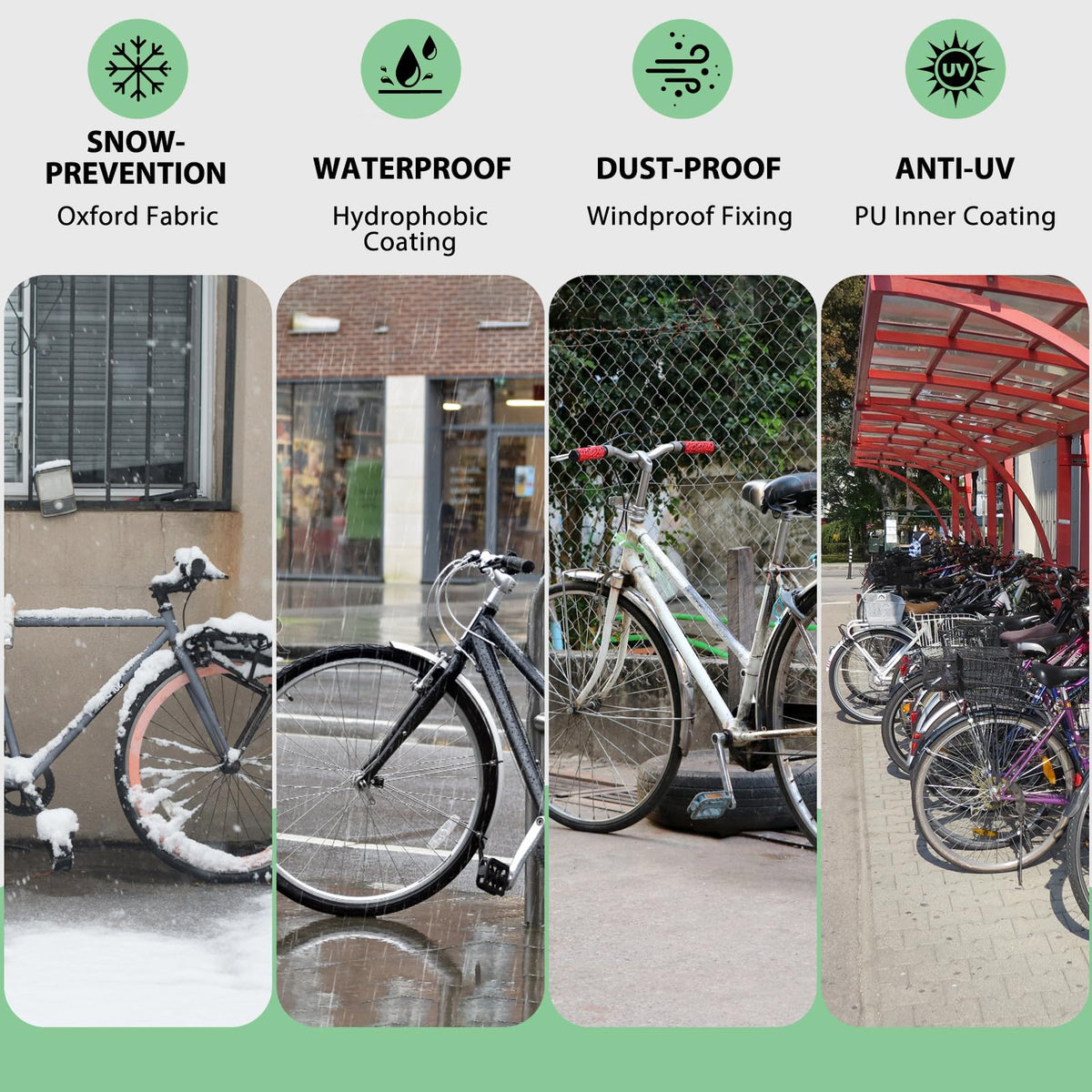 Topcrown Waterproof Outdoor Bike Cover for 1–3 Bicycles
