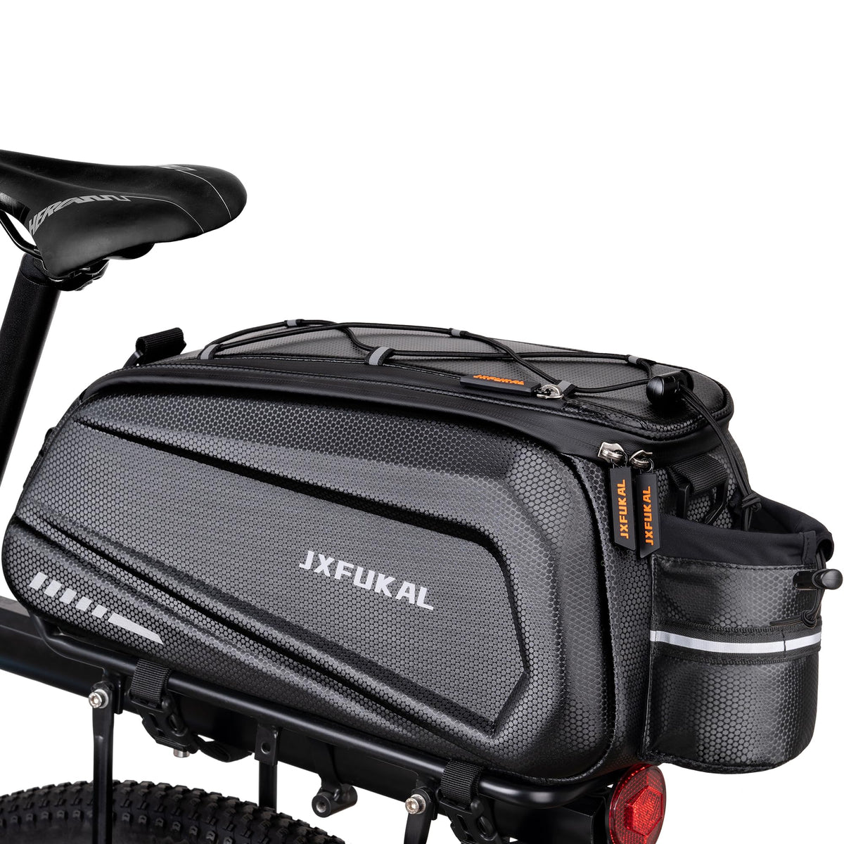 JXFUKAL Hard Shell Rear Bike Rack Bag for E-Bikes
