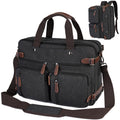 3 In 1 Laptop Bag for Men, Convertible Messenger Bag Canvas Computer Briefcase,Laptop Shoulder Bag for Work Travel College