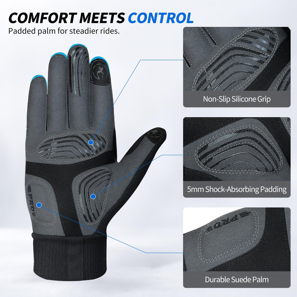 Souke Sports Winter Cycling Gloves Men Women Padded Bike Gloves Touchscreen